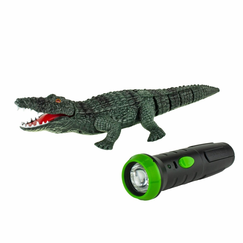 1Toy игрушка Робо-Крокодил на ИК пульт управ (звук, свет, движение), кор. 14*26*10 см 